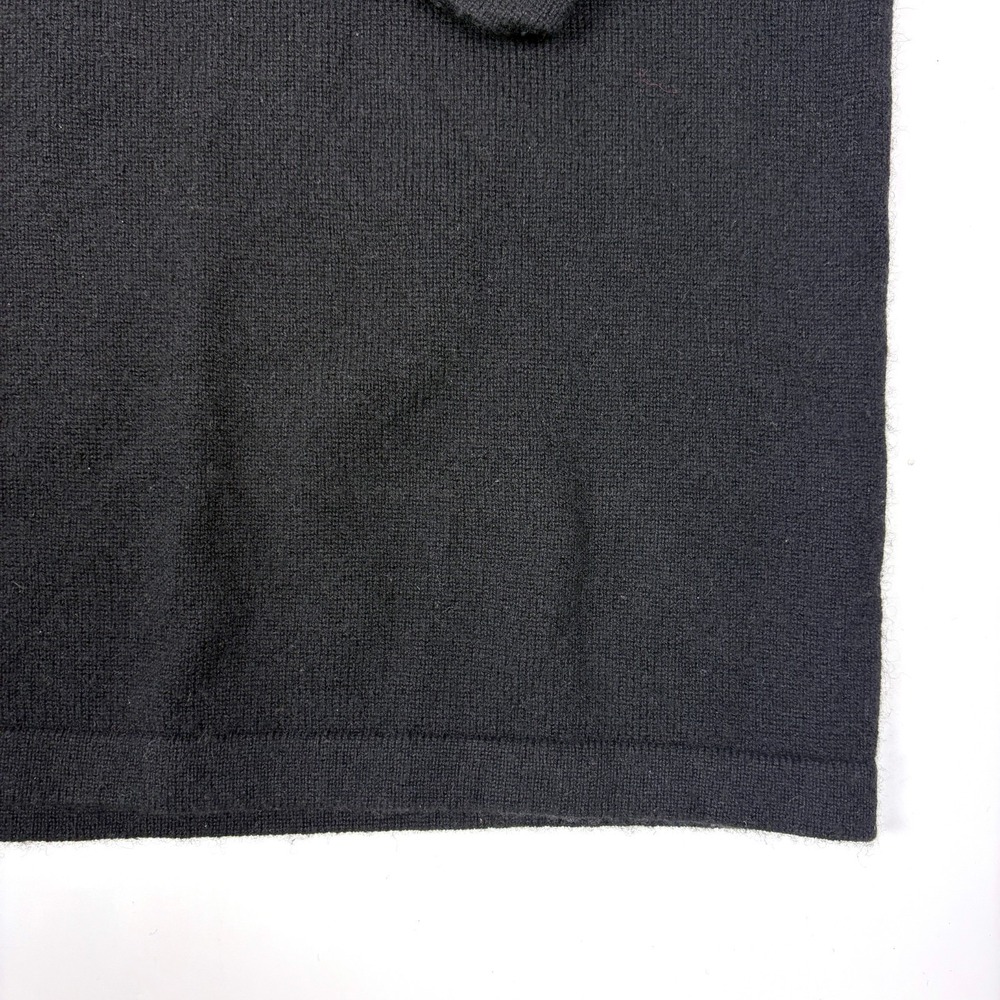 J Jill 100% Cashmere Sweater Womens O/S Black Mock Turtleneck Oversized Lagenlk - Picture 9 of 10